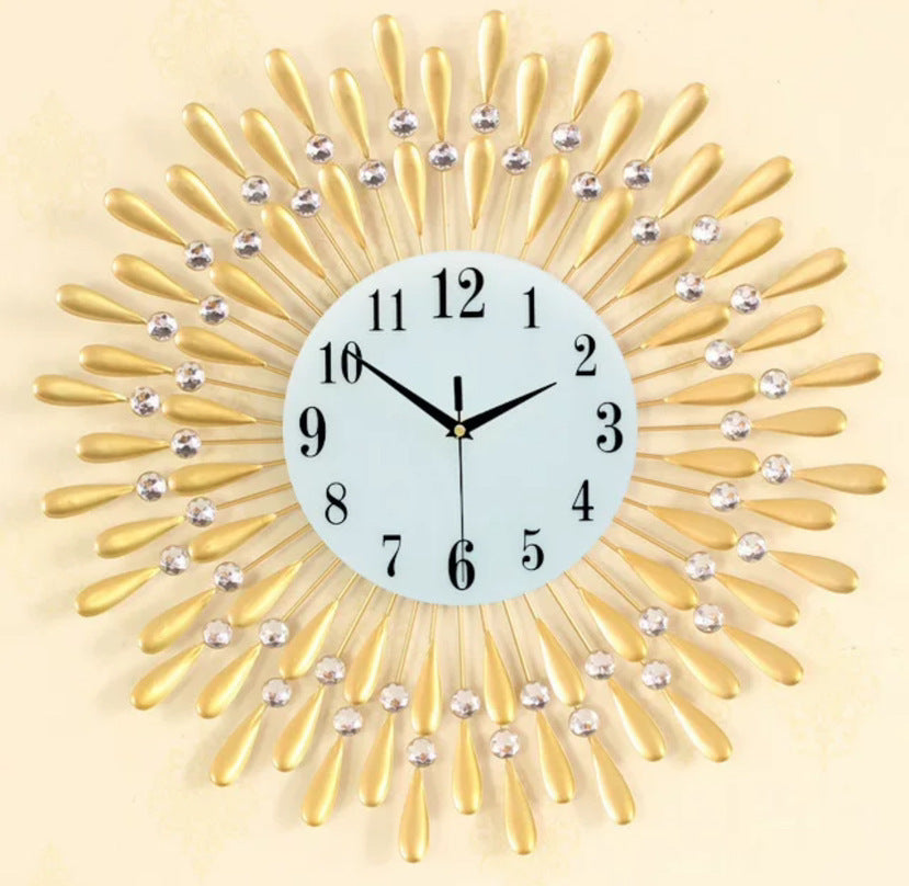 Iron Wall Clock Living Room Decoration Electronic Quartz