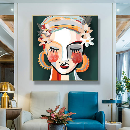 Sophie II Gold Frame Canvas 40cmx40cm