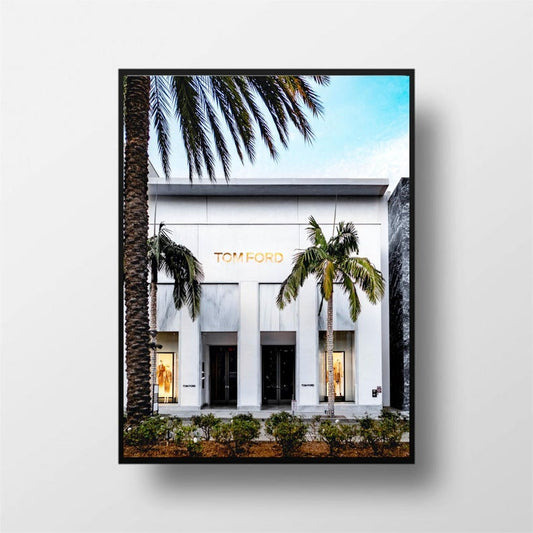 Fashion Store Black Frame Canvas Wall Art 70cmx100cm