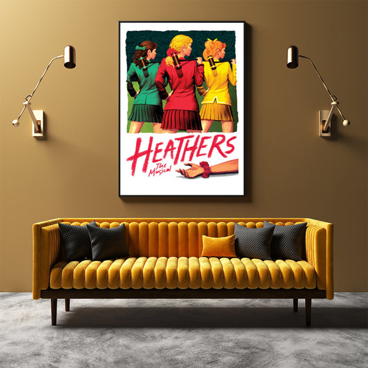 Heathers The Musical Black Frame Canvas 90cmx135cm