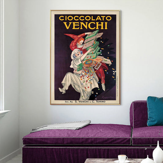 Cioccolato Venchi Vintage Gold Frame Canvas 40cmx60cm