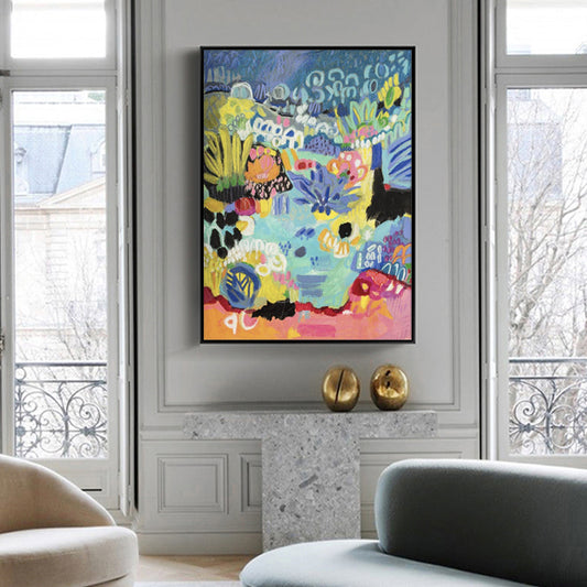 Summer Smile B Black Frame Canvas 40cmx60cm