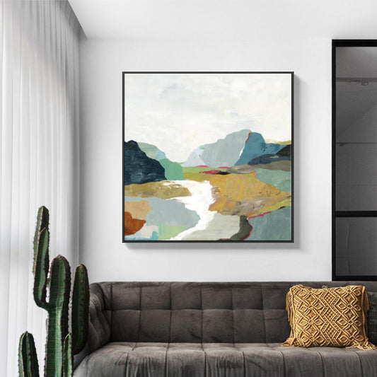 September Afternoon Black Frame Canvas 40cmx40cm