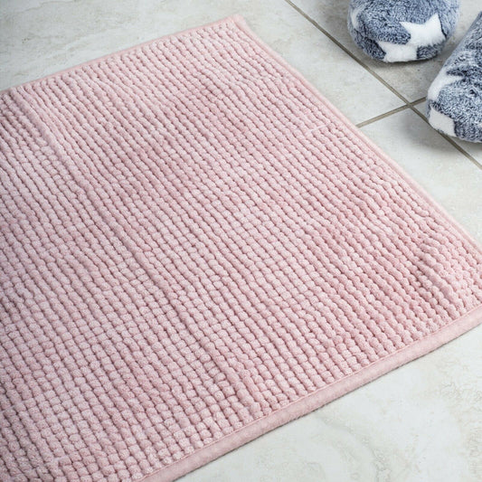 Microfiber Bath Mat Non Slip Soft Pile (Pink)