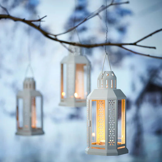 White Metal Miners Lantern 5 Pack