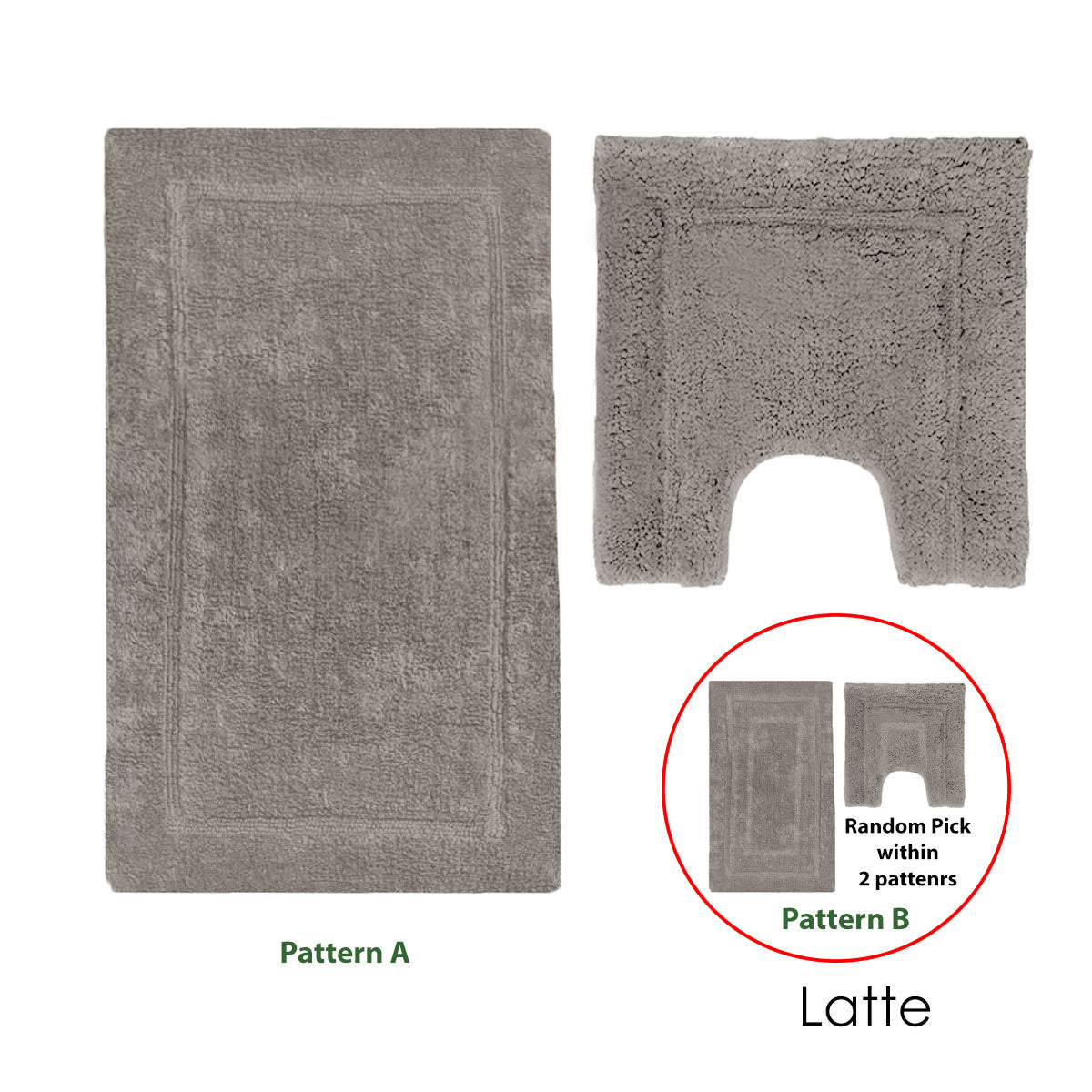 Axel Bath Mat Set - Latte