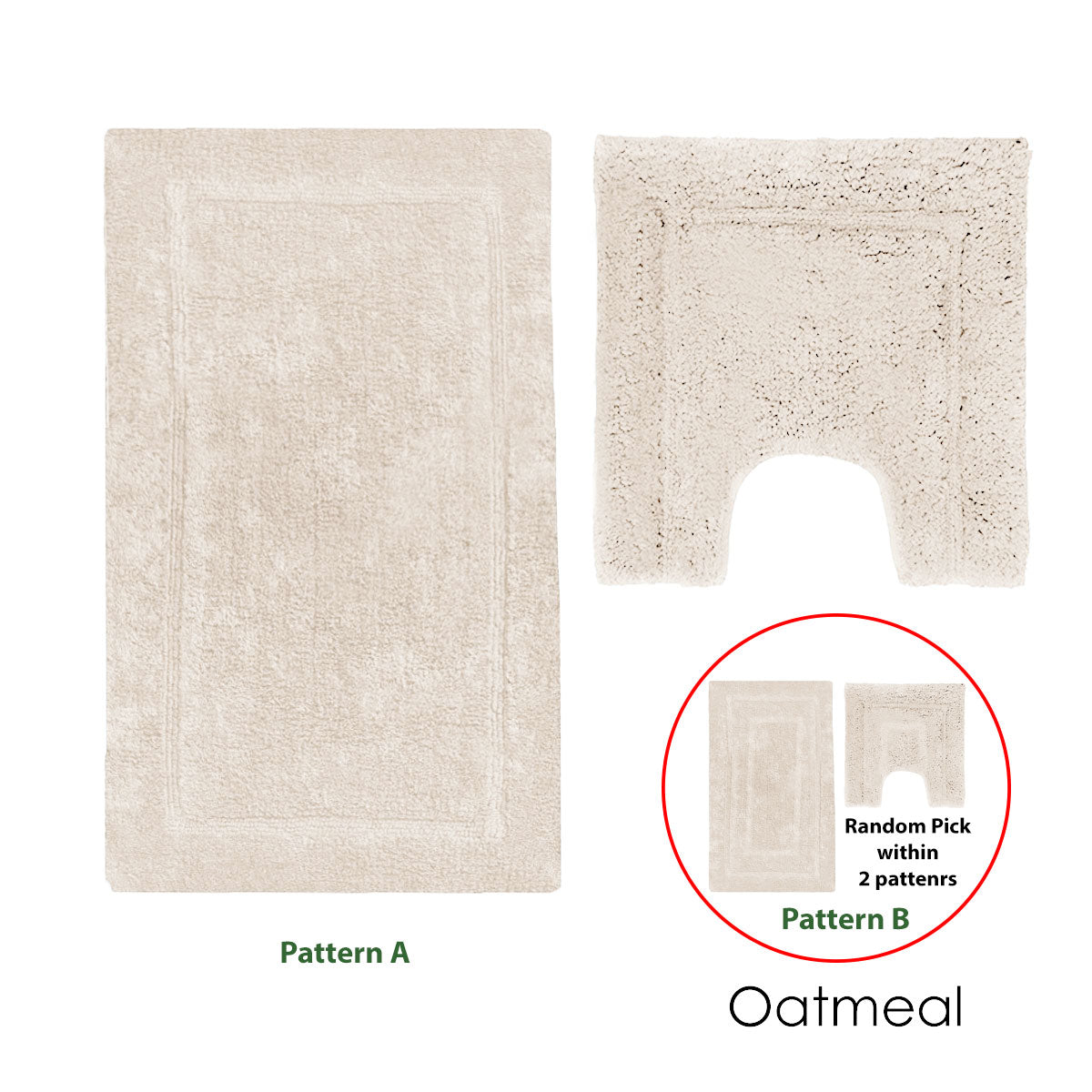 Axel Bath Mat Set - Oatmeal