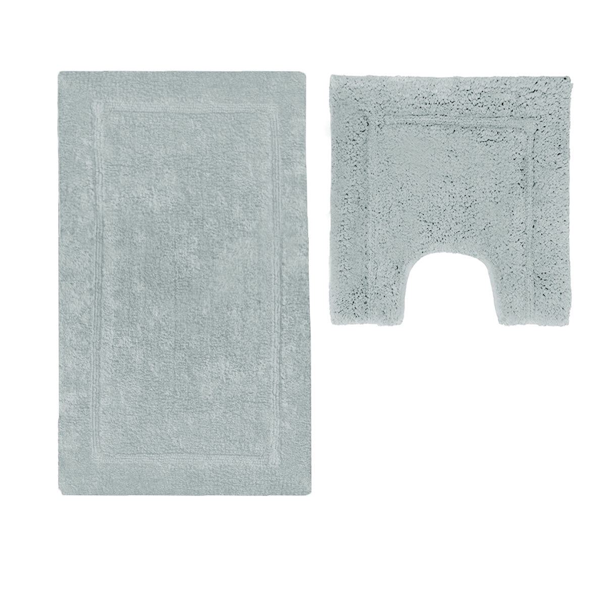 Axel Cotton Bath Mat Set – Silver Cloud, Set of 2