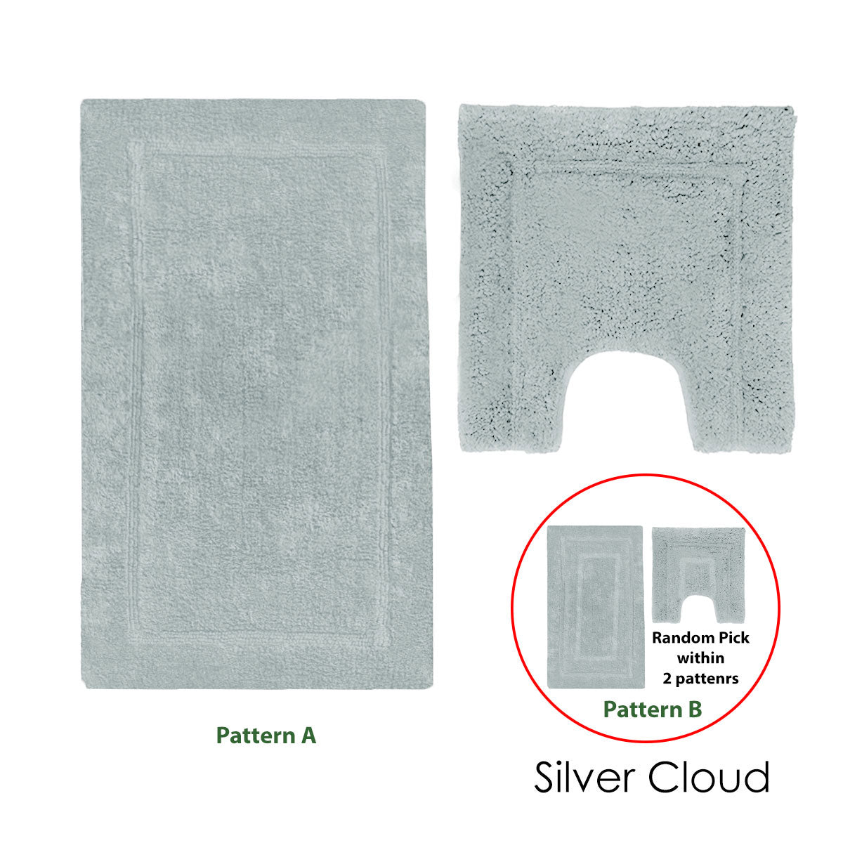 Axel Bath Mat Set - Silver Cloud