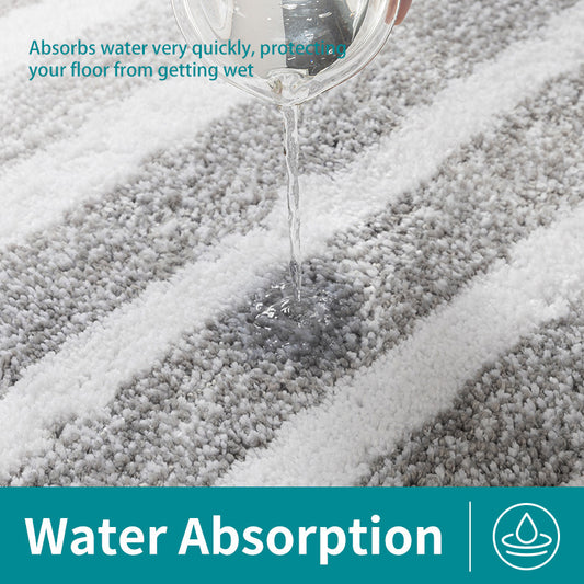 Blue Stripes Bathroom Rug