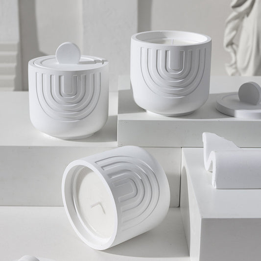 (Meditation Sandalwood)Scented Candle - Soy Wax Candle in Ceramic Pot