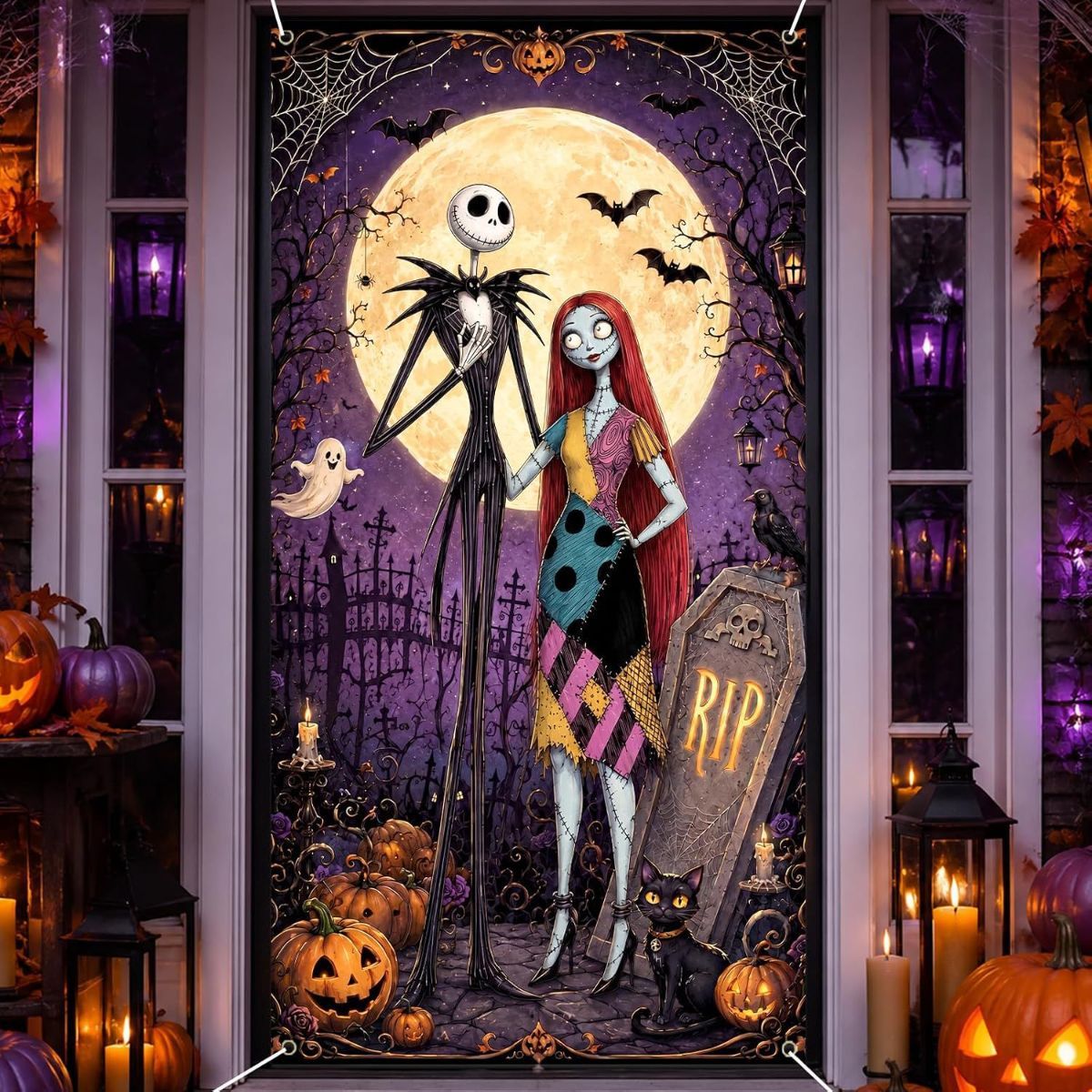 Halloween Scary Ghost Door Cover