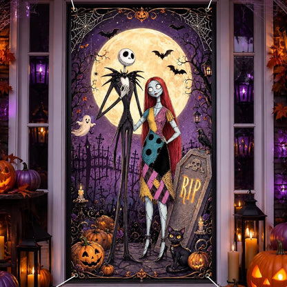 Halloween Scary Ghost Door Cover