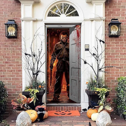 Halloween Scary Ghost Door Cover