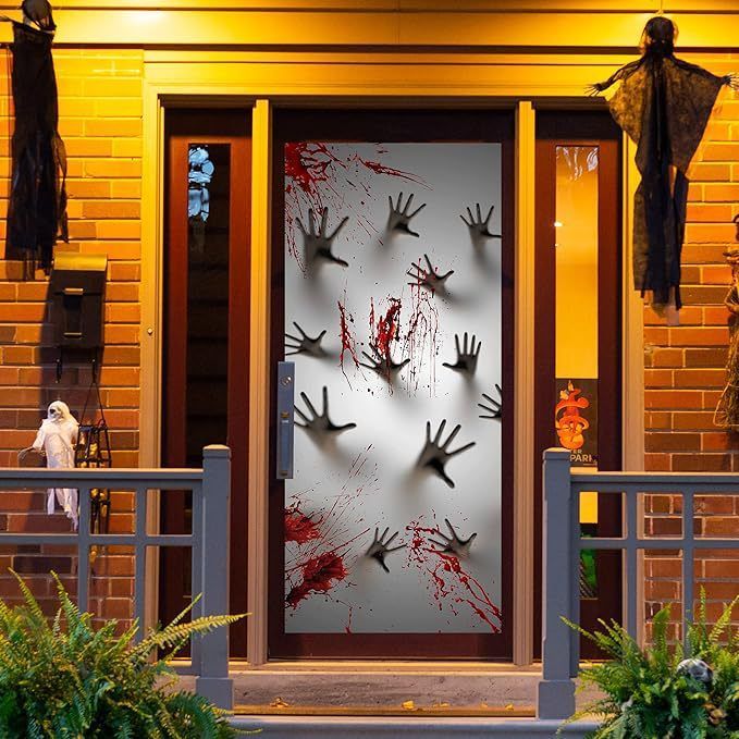 Halloween Scary Ghost Door Cover