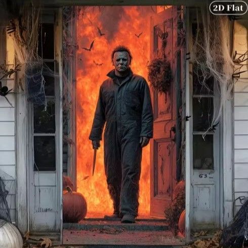Halloween Scary Ghost Door Cover