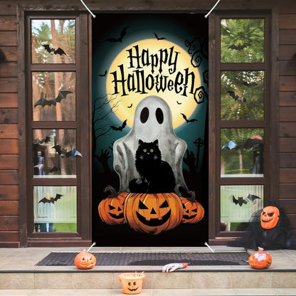 Halloween Scary Ghost Door Cover
