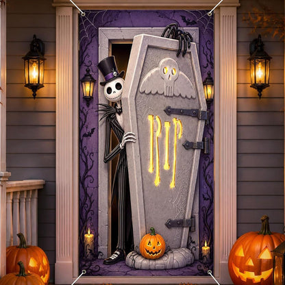 Halloween Scary Ghost Door Cover