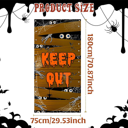 Halloween Skeleton Door Cover – 180 × 75 cm