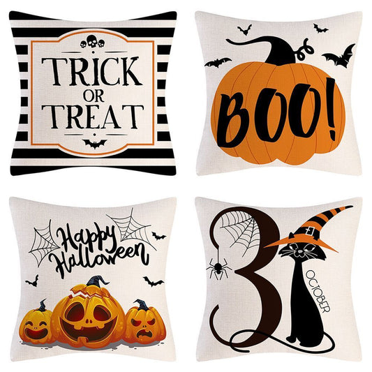 Halloween & Christmas Cushion Covers – Style 27, Set of 4