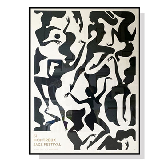 Jazz Festival Black Frame Canvas 40cmx60cm