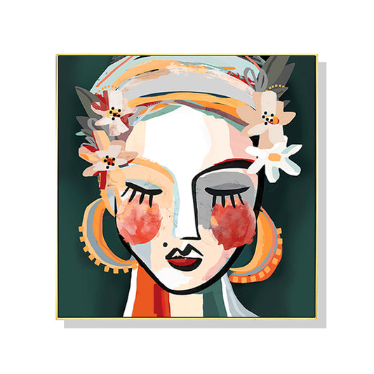 Sophie II Gold Frame Canvas 40cmx40cm