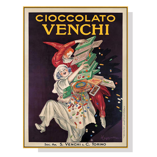 Cioccolato Venchi Vintage Gold Frame Canvas 40cmx60cm