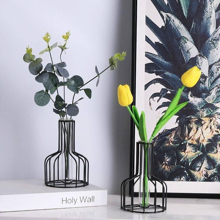 Wrought Iron Hydroponic Glass - Gold