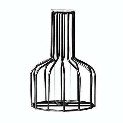 Wrought Iron Hydroponic Glass - Black
