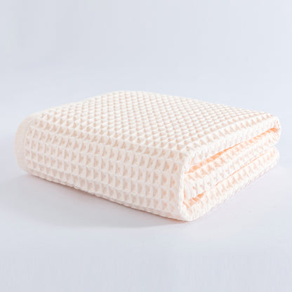 Waffle Weave Bath Towel - Light Pink