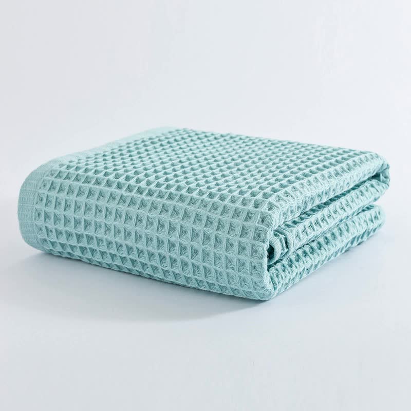 Waffle Weave Bath Towel - Green