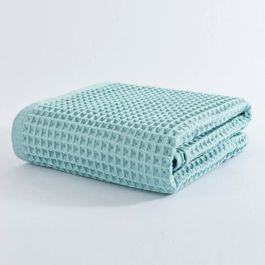 Waffle Weave Bath Towel - Green