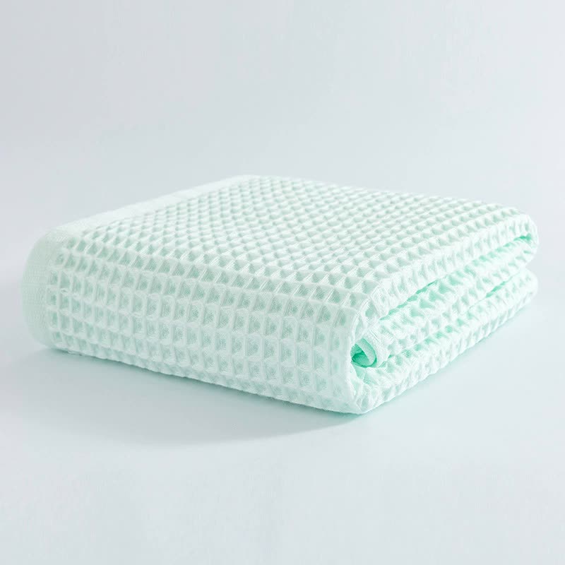 Waffle Weave Bath Towel - Mint