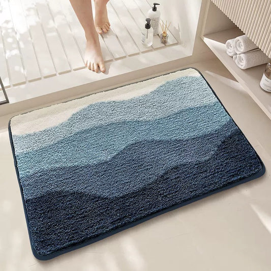 Blue Wave Bath Mat