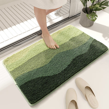 Green Wave Bath Mat