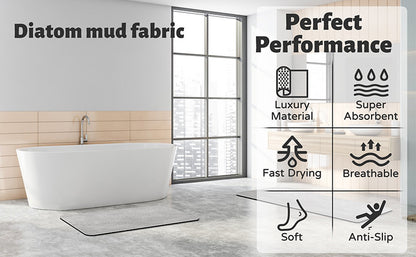 Black and White Geometric Bath Rug