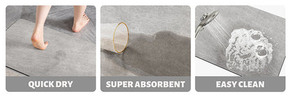 Black and White Geometric Bath Rug