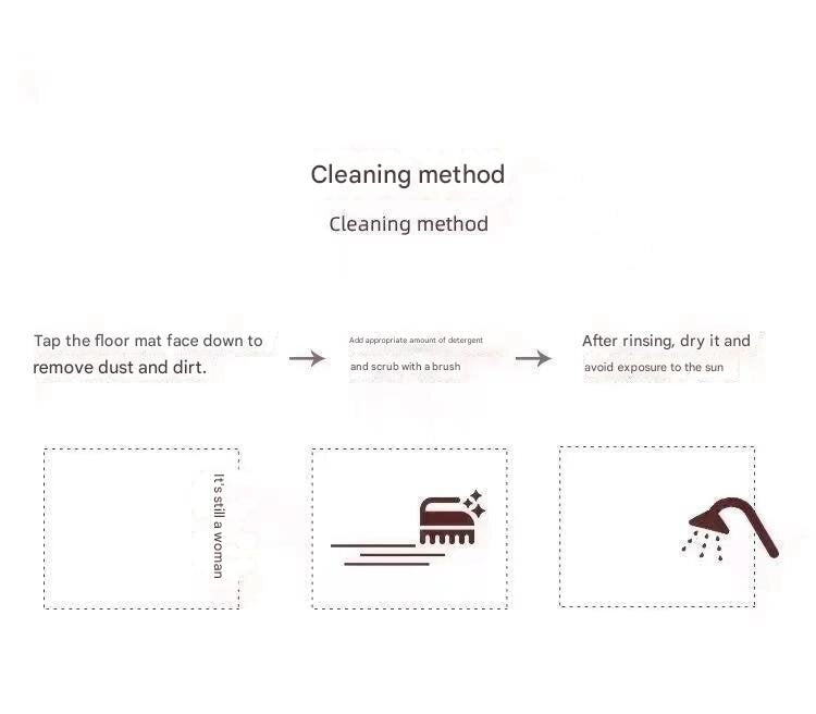 Ink Flower Vintage Bathroom Mat 50x80cm