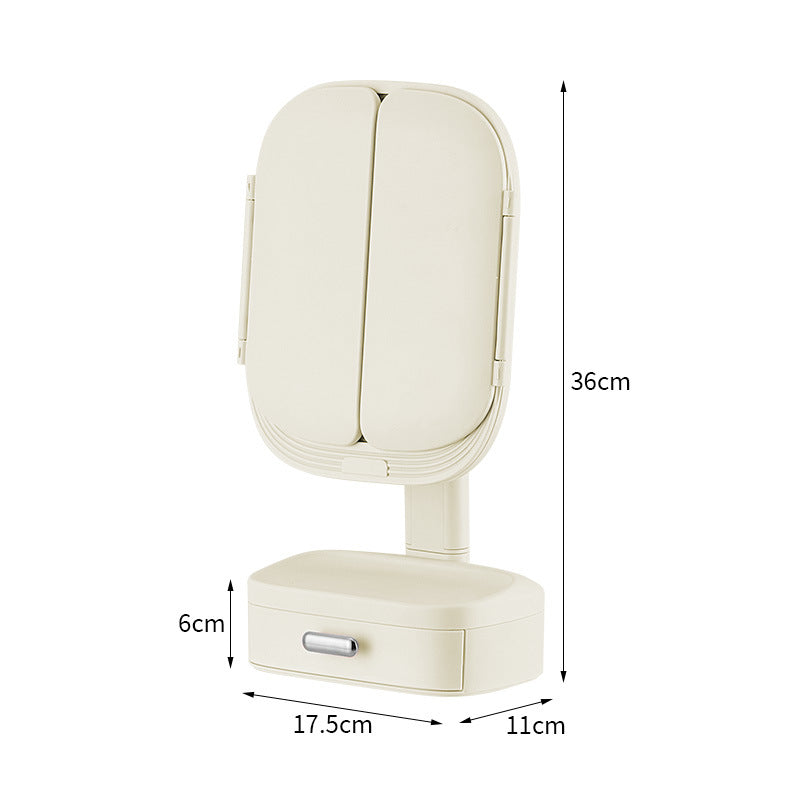 Leslie LED Mirror with Storage Drawer - Milky White