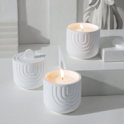 (Juniper and lavender)Scented Candle - Soy Wax Candle in Ceramic Pot