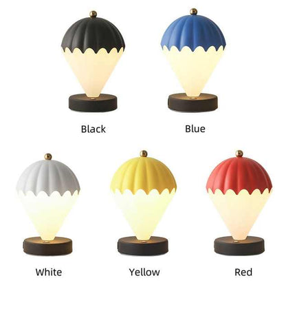 Yellow Rechargeable Hot Air Balloon LED Touch Lamp - 3-Color Nordic Style Desk Light